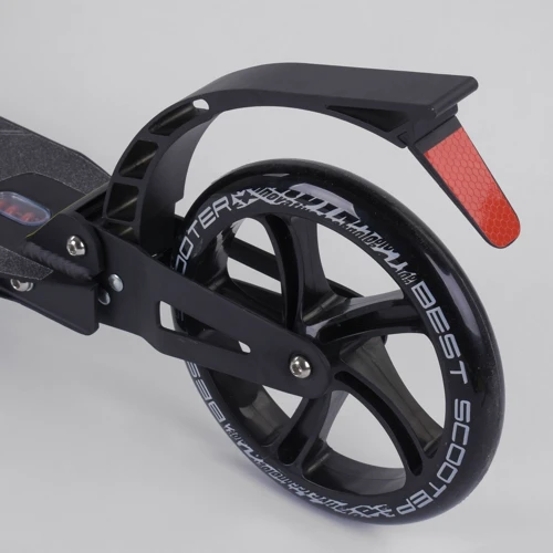 Самокат алюмінієвий Best Scooter з PU колесами, 2 аммортизаторами Black / White (92089): Максимальне допустиме навантаження, кг 100