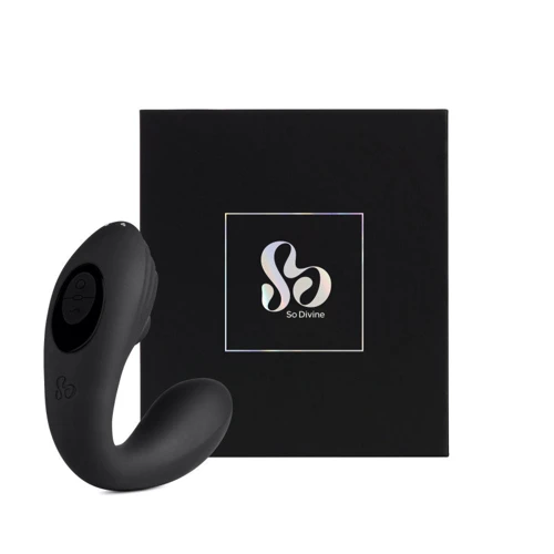 Вакуумный вибратор So Divine Pearl Vibe 2 в 1 Вlack
