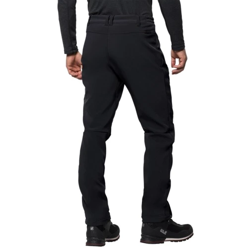Брюки Jack Wolfskin Zenon Softshell Pants Men 1505171-6000 50 черные: Посадка Средняя талия