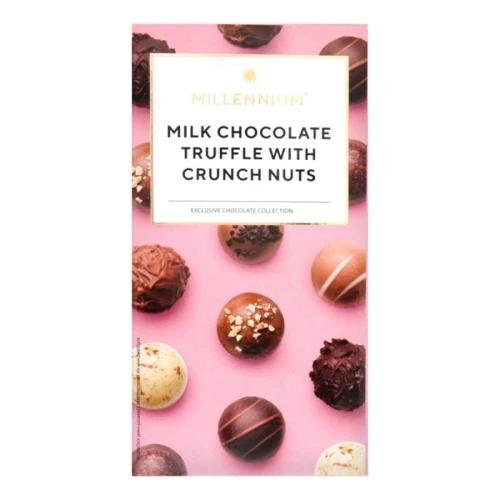 Шоколад Millennium Truffle with Crunch nuts молочний з начинкою 100 г (4820075508531TCN)
