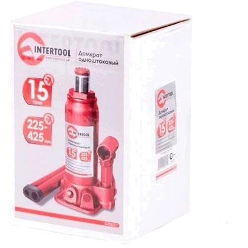 Гидравлический домкрат Intertool GT0027: Грузоподъемность, т 15