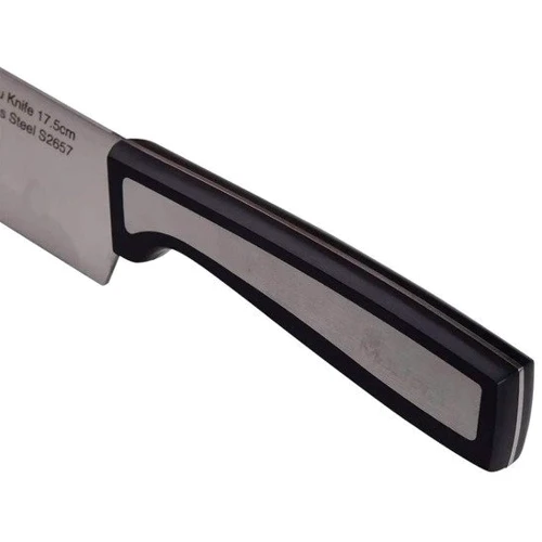 Ніж санток MasterPro Sharp BGMP-4112 17.5 см (00000025326): Особливості Эргономичность, Нескользящее покрытие рукоятки