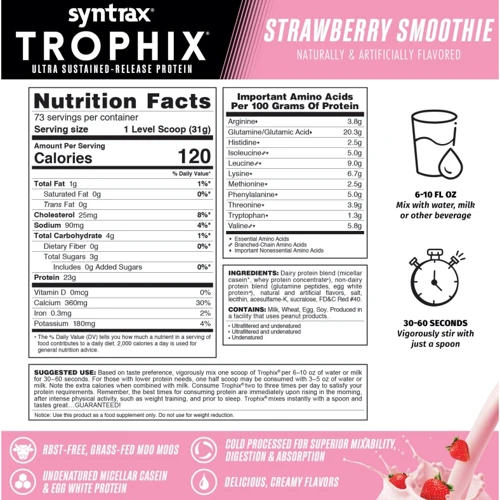 Протеин Syntrax Trophix 2270 g / 73 servings / Strawberry Smoothie: Вид Многокомпонентные