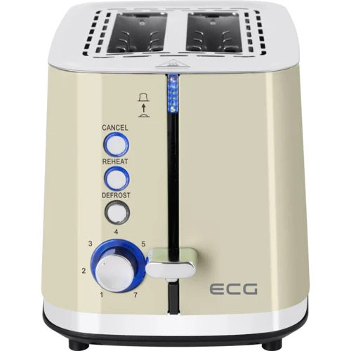 Тостер ECG ST 2766 Vintage Vanilla: Мощность 925 Вт