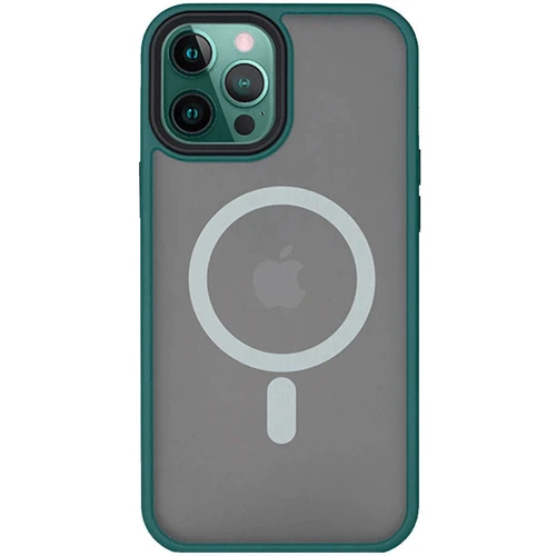 Чехол для iPhone Mobile Case TPU+PC Metal Buttons with MagSafe Green for iPhone 14 Pro Max