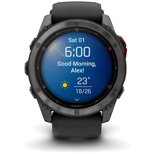 Смарт-часы Garmin Fenix 8 Pro MicroLED 51mm Sapphire Carbon Grey DLC Titanium with Black/Pebble Grey Silicone Band (010-03380-01)