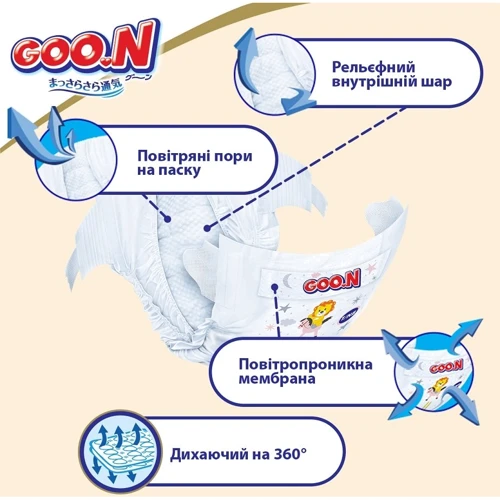 Підгузки GOO.N Premium Soft для дітей 9-14 кг, 4(L), 52 шт: Стать дитини Унисекс