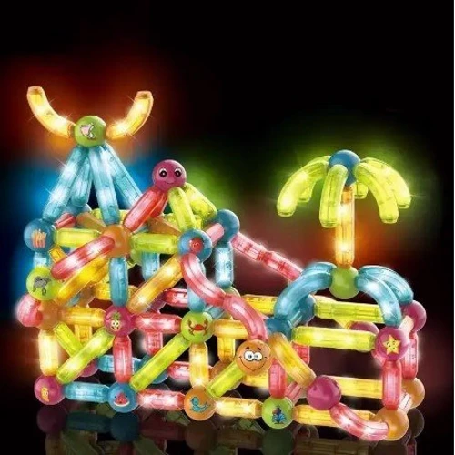 Конструктор Mic Light Magnetic Sticks blocks 10 в коробке (8909): Количество деталей, шт. 128