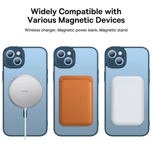 Чехол для iPhone Baseus Frame Series Magnetic Case Blue for iPhone 14 (ARJT020003): Тип чехла накладка на заднюю часть