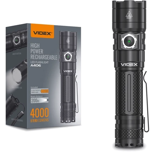 Фонарь туристический Videx 4000Lm 6500K (VLF-A406): Тип Ручной