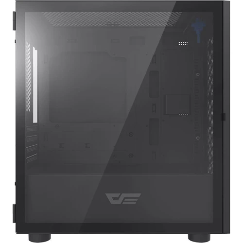 Корпус DarkFlash DLM21 Mesh Black: Матеріал передній панелі пластик и сталь