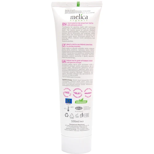 Melica Organic Зубна паста c екстрактом ехінацеї 100 ml: Вік Від 18 років