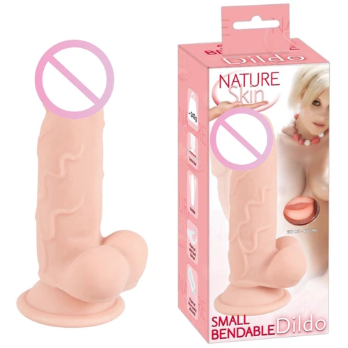 Фаллоимитатор с мошонкой Orion Nature Skin Small Bendable Dildo
