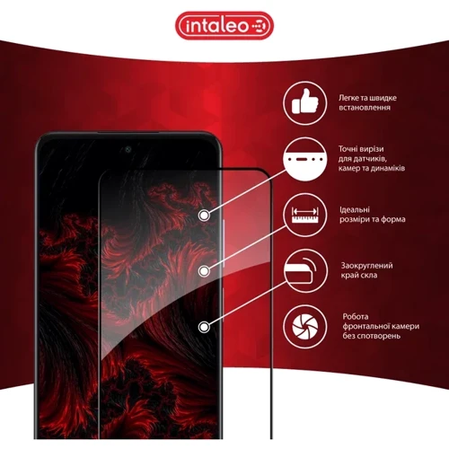 Intaleo Tempered Glass Full Glue Black for Oppo A3 5G: Материал стекло