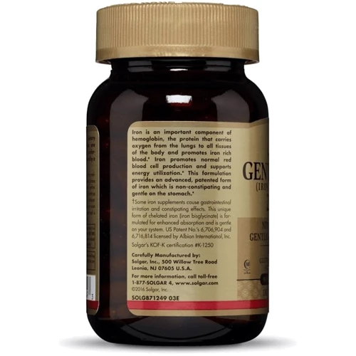 Solgar Gentle Iron 25 mg 90 Veggie Caps Железо (SOL-01249): Форма выпуска Капсулы