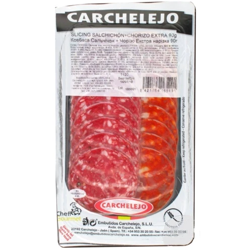Колбаса Cальчичон + Чоризо Carchelejo (90 г) (WT3486)