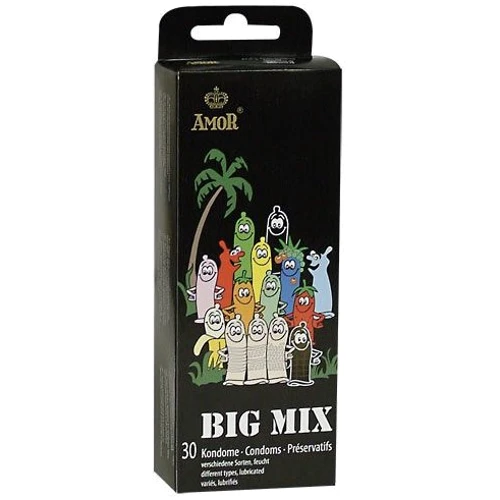Презервативы Amor Big Mix, 30 шт: Ширина, мм 52