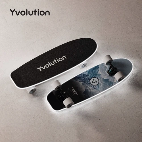 Скейтборд Yvolution Dynamo Cruiser LED 76 см, синій (YS52B2)