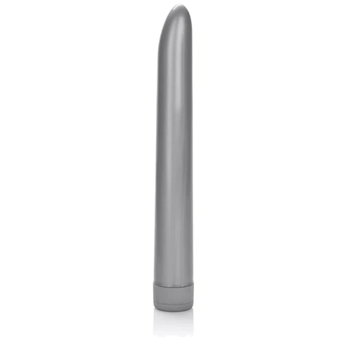 Большой пластиковый вибратор XXL Massager Platinum, 25x4 см, серебристый