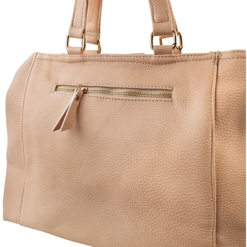 Женская сумка тоут Laskara бежевая (LK-20287-beige): Тип ручки Короткая ручка, С двумя ручками