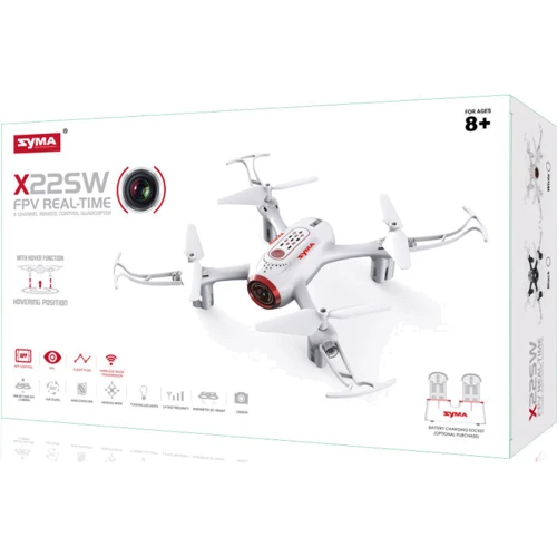 Квадрокоптер SYMA X22SW с 2,4 Ггц управлением и FPV-камерой (14,4 cм): Элементы питания модели Li-Ion 3.7V 400mAh