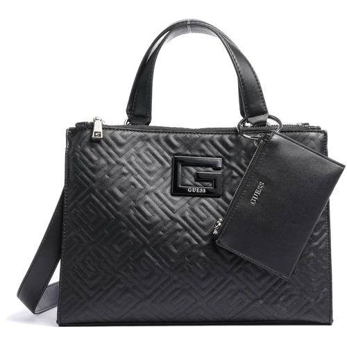 Жіноча сумка тоут Guess Janay Status Satchel чорна (HWQG7738060-BLA)