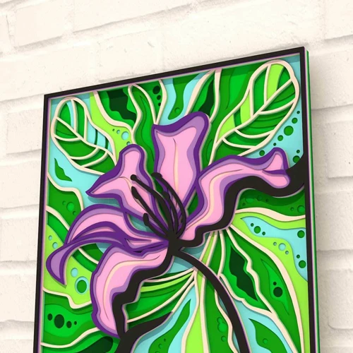 Деревянная картина-раскраска Wortex Woods Экзотический цветок 2 30x30 (3DP30031)