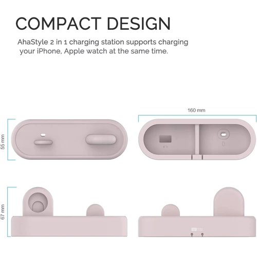 Док-станція AhaStyle Dock Stand Pink (AHA-01560-PNK) for Apple iPhone and Apple Watch фото 5