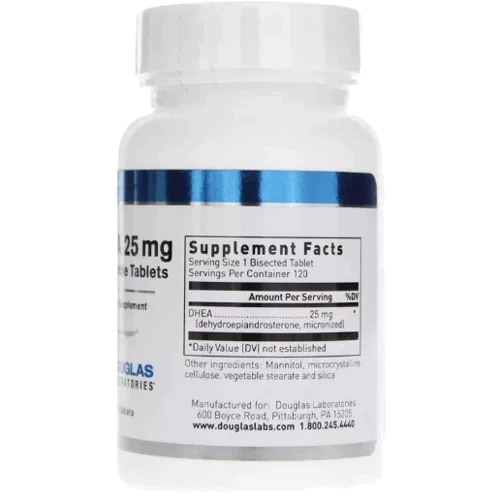 Douglas Laboratories DHEA 25 mg ДГЭА микронизированный 120 таблеток: Форма выпуска Таблетки