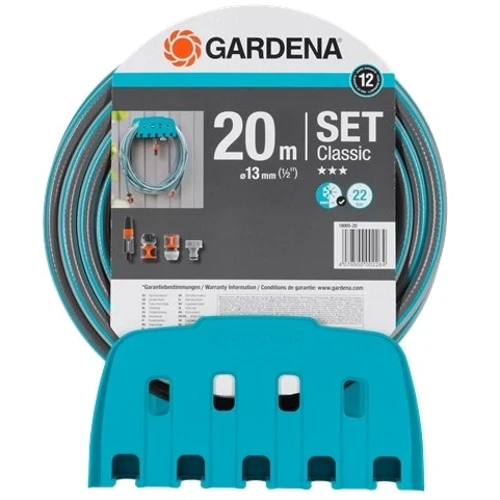 Шланг Gardena Classic 13 мм (1/2") 20 м с кронштейном и комплектом для полива (18005-20.000.00)