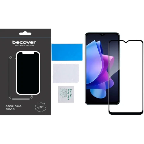 Аксессуар для смартфона BeCover Tempered Glass 3D Crystal Black for Tecno Spark Go 2023 (BF7) (709262)