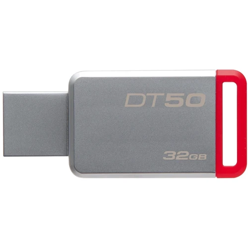 USB-флешка Kingston 32GB DataTraveler 50 USB 3.0 Metal/Red (DT50/32GB): Объем памяти 32 GB