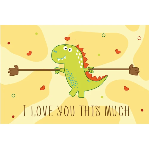 Открытка PAPAdesign "I love you this much"