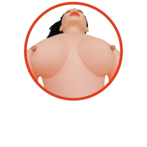 Надувная кукла ANGELINA 3D с вставкой из киберкожи и вибростимуляцией, BS5900001