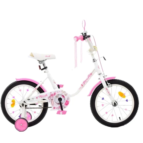Дитячий велосипед Profi Flower 18 діаметр рожево-білий (УЦ-Y1885 white/pink): Тип 2х колесный велосипед