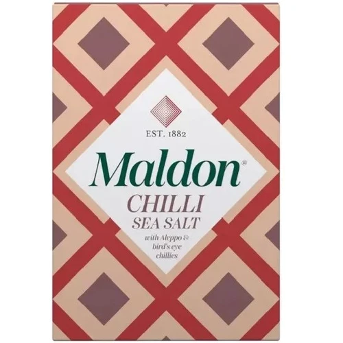 Соль морская Maldon хлопьями с перцем чили 100 г (5011428000515)
