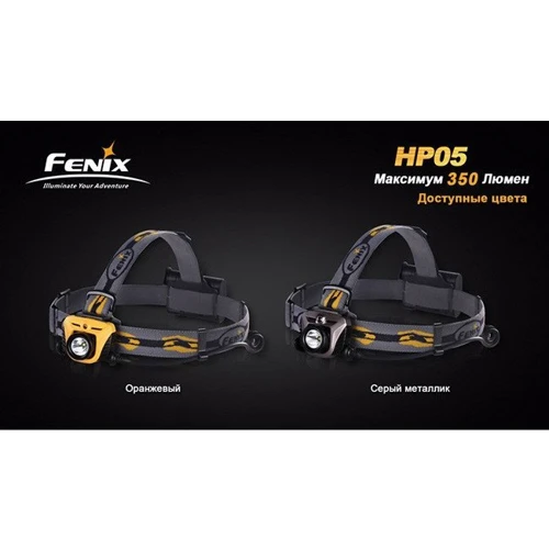 Фонарь Fenix HP05 Gray: Световой поток, лм 350