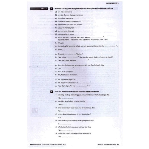 Market Leader 3ed Upper-Interm Test File: Кількість сторінок 44