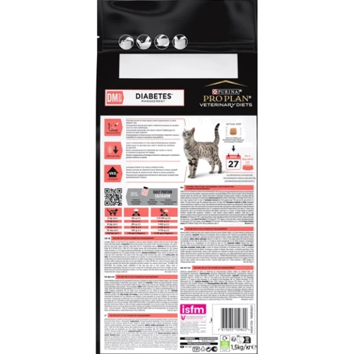 Сухой корм Pro Plan Veterinary Diets DM ST/OX Diabetes Managment для взрослых кошек для регулирования поступления глюкозы 1.5 кг (7613035159822) фото 8
