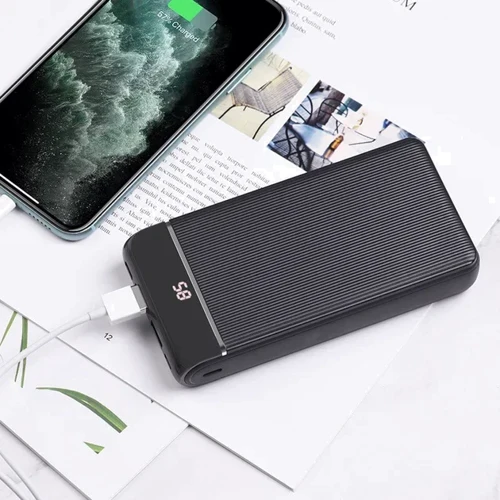 Внешний аккумулятор Hoco Power Bank 20000mAh J59A Famous Black: Встроенный кабель нет