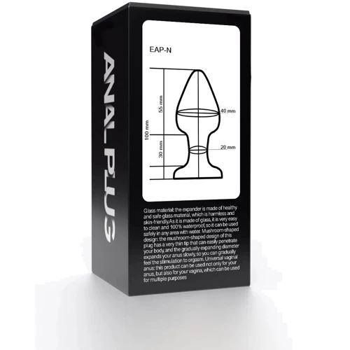 Светящийся анальный плаг из стекла EGZO (EAP-N)