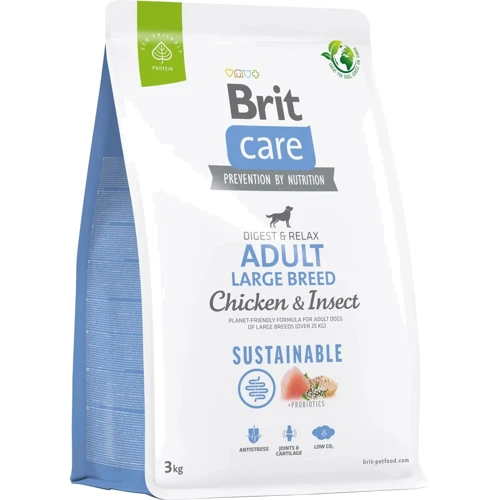 Сухой корм Brit Care Dog Sustainable Adult Large Breed для собак весом от 25кг 3кг (8595602558759)