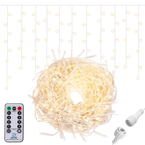 Гирлянда бахрома уличная (наружная) Springos 12 м 300 LED Pilot CL305 Warm White фото 9