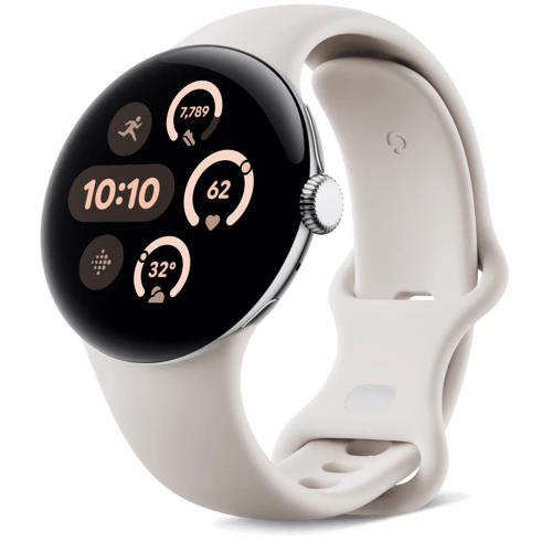 Смарт-часы Google Pixel Watch 3 41mm LTE Polished Silver Aluminum Case with Porcelain Active Band