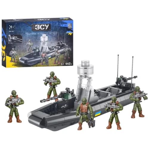Конструктор LimoToy лодка 442 детали (KB 1158)