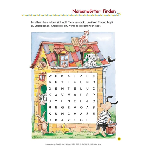Spielerisch Deutsch lernen Lernstufe 1: Grundwortschatz-Rätsel: Производитель Hueber