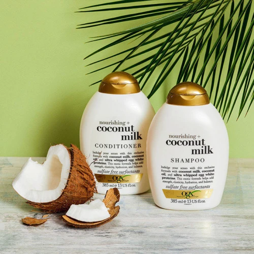 OGX Coconut Milk Кондиционер Питательный с кокосовым молоком 385 ml фото 6
