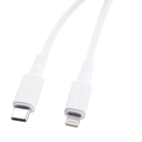 Кабель Proove Cable USB-C to Lightning Small Silicone 20W 1m White: Довжина 1 м