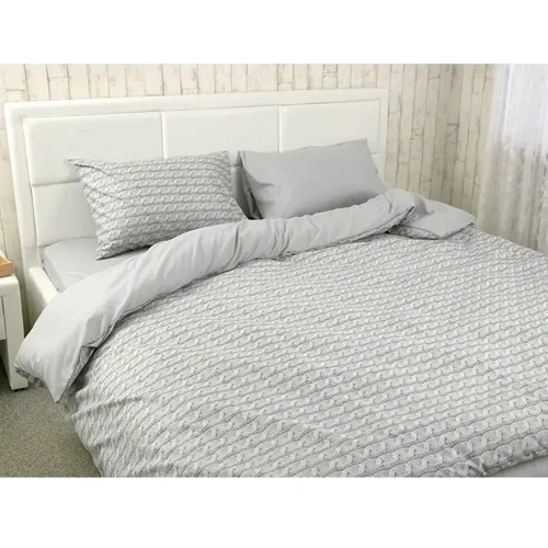 Комплект постельного белья Руно Grey Braid микрофайбер евро (Р845.52_Grey Braid)