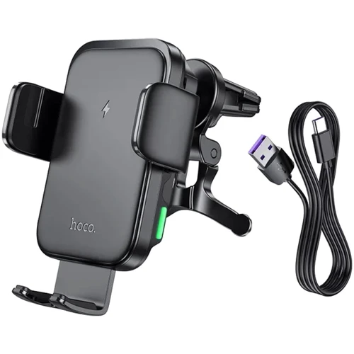 Держатель Hoco Car Holder Air Vent Wireless Charger HW10 15W Jenny Black фото 5